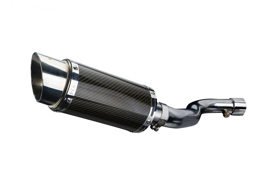 SUZUKI GSXR1000 K9 2009-11 DECAT 200mm ROUND CARBON  SILENCER EXHAUST KIT