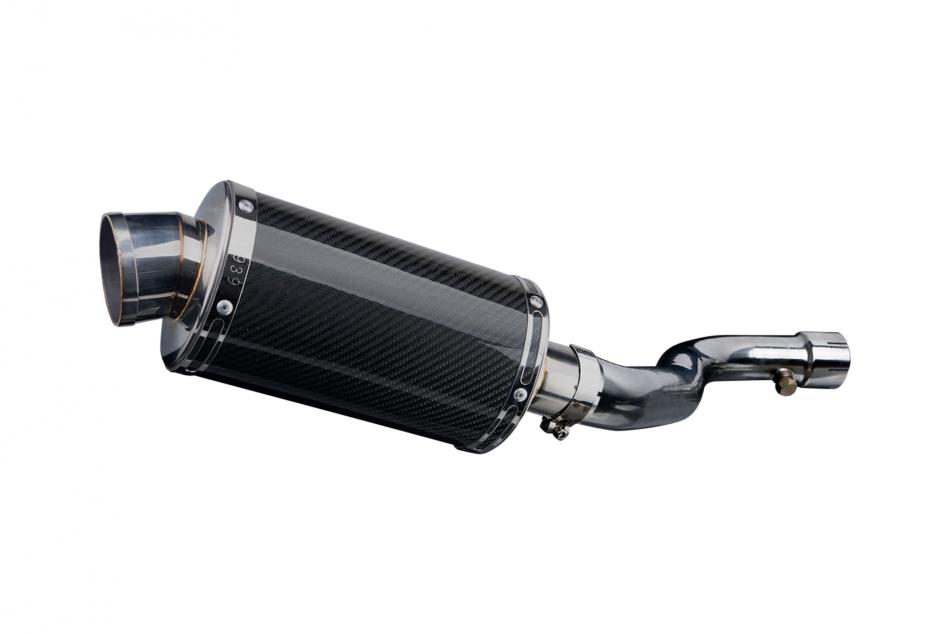 SUZUKI GSXR1000 K9 2009-11 DECAT 225mm OVAL CARBON SILENCER EXHAUST KIT