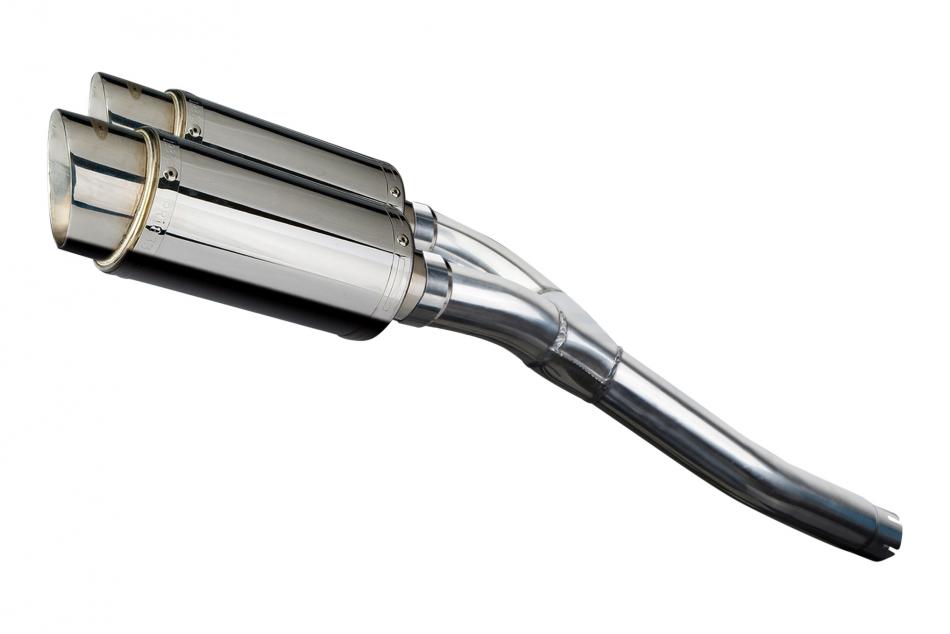 YAMAHA FZ6N FZ6S FAZER 04-10 200mm ROUND STAINLESS SILENCER EXHAUST KIT