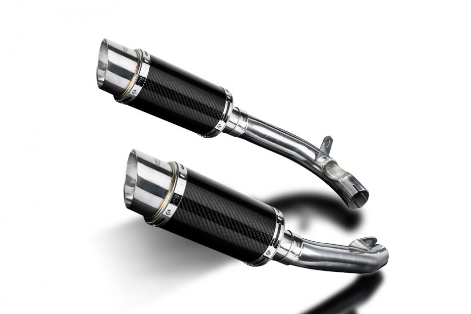 HONDA VTR1000 FIRESTORM 1997-03 200mm ROUND CARBON  SILENCER EXHAUST KIT