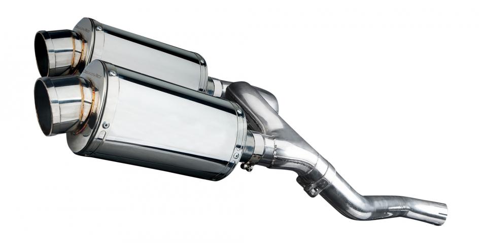 HONDA VFR800 VTEC 2002-2013 225mm OVAL STAINLESS SILENCER EXHAUST KIT