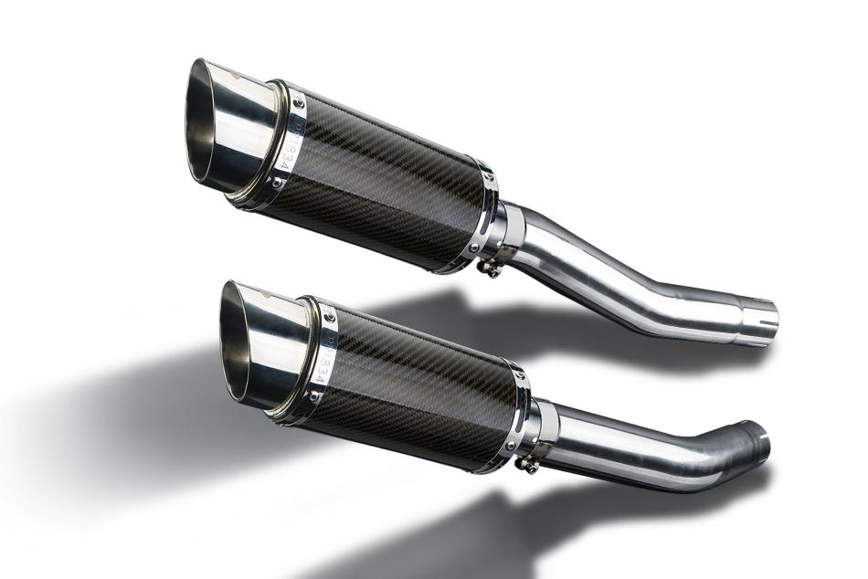 YAMAHA YZF-R1 4C8 07-08 200mm ROUND CARBON SILENCER EXHAUST KIT