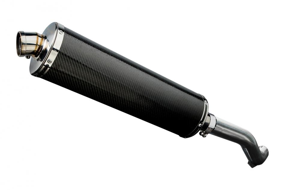 HONDA VFR800Fi 1998-01 HI LEVEL 450mm OVAL CARBON BSAU SILENCER EXHAUST KIT