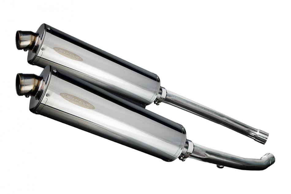 Kawasaki ZZR1400 ZX14 2012-2023 450mm OVAL STAINLESS BSAU SILENCER EXHAUST KIT