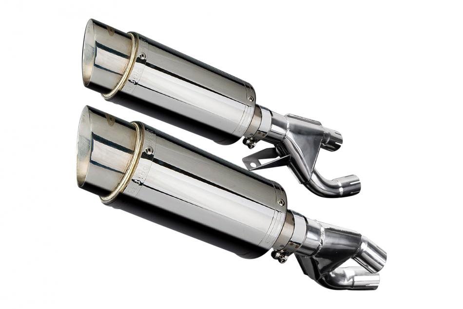 YAMAHA V-MAX 1200 1984-2007 200mm ROUND STAINLESS SILENCER EXHAUST KIT