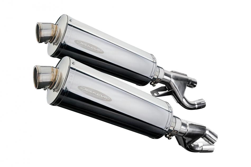 YAMAHA V-MAX 1200 1984-2007 350mm OVAL STAINLESS BSAU SILENCER EXHAUST KIT