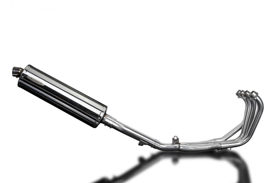 HONDA CBR600F 91-98 FULL 4-1 EXHAUST SYSTEM 450mm STAINLESS OVAL BSAU SILENCER