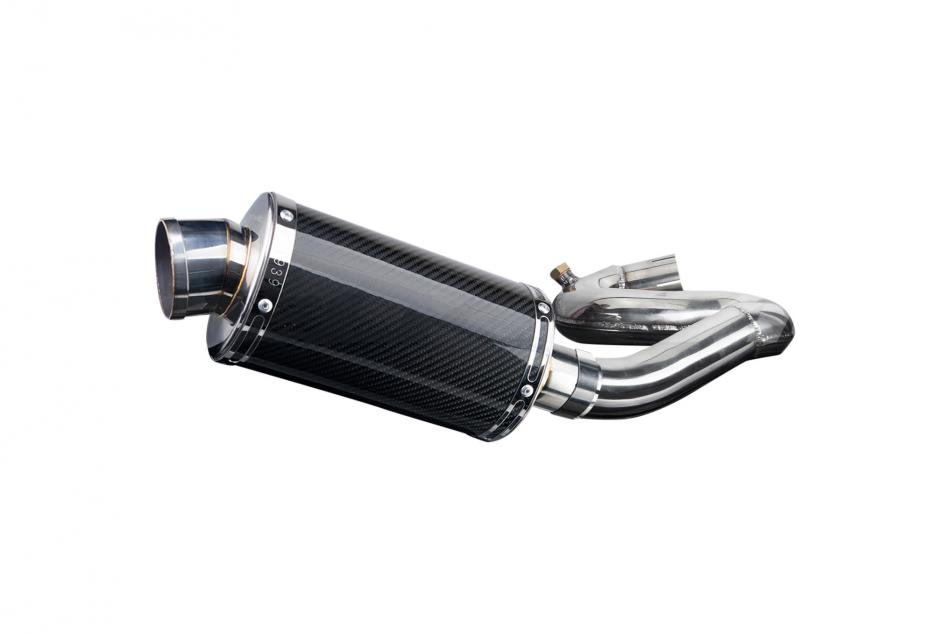 HONDA CBR1000RR FIREBLADE 08-15 225mm OVAL CARBON SILENCER EXHAUST KIT