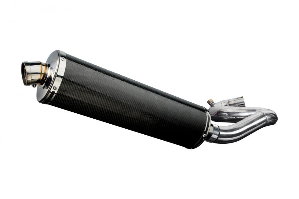 HONDA CBR1000RR FIREBLADE 08-15 450mm OVAL CARBON BSAU SILENCER EXHAUST KIT