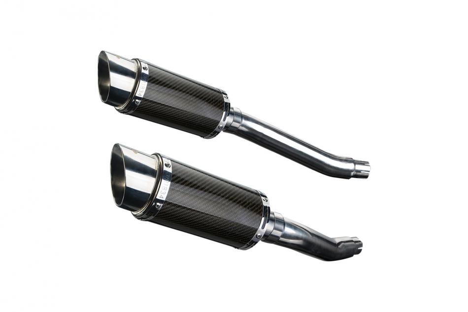 YAMAHA TDM900 2002-2013 200mm ROUND CARBON  SILENCER EXHAUST KIT