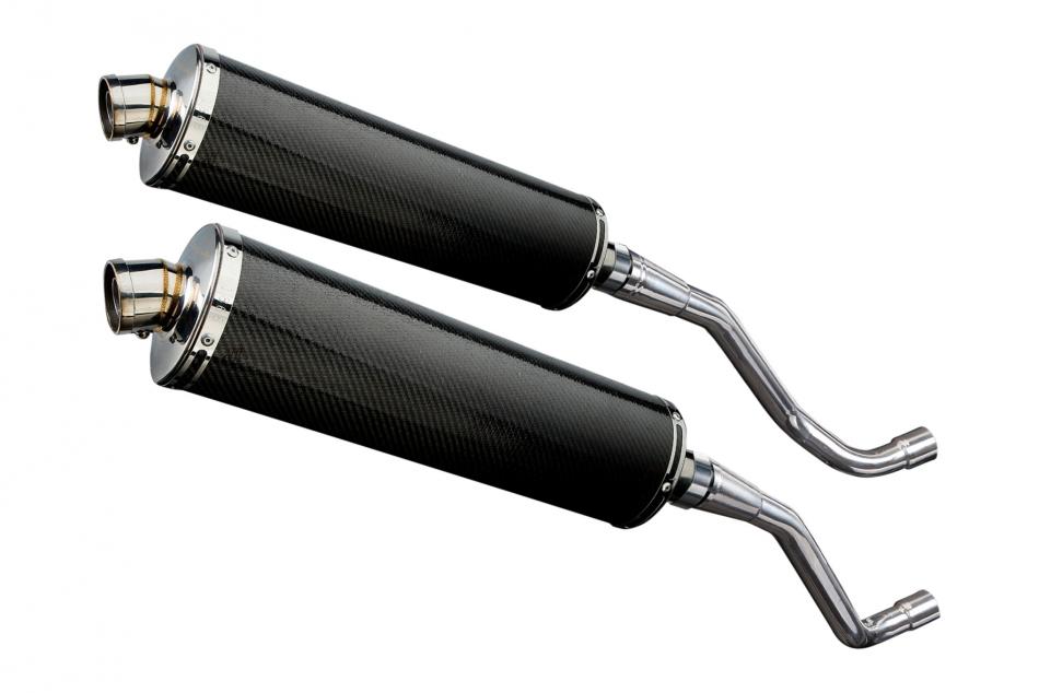 YAMAHA XT660X XT660R 2004-2016 450mm OVAL CARBON BSAU SILENCER EXHAUST KIT