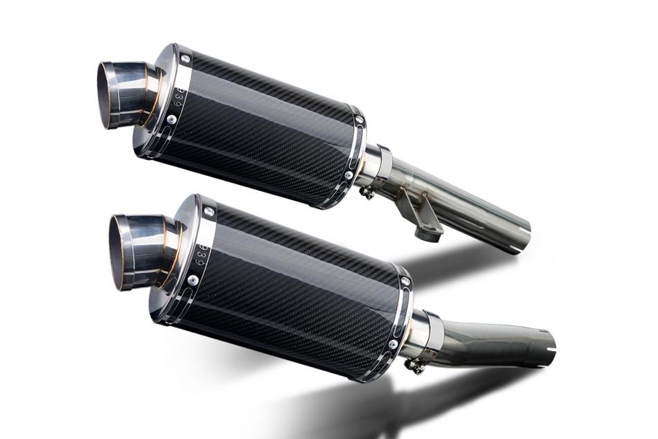 KAWASAKI ZZR1200 NINJA 2002-2005 225mm OVAL CARBON SILENCER EXHAUST KIT