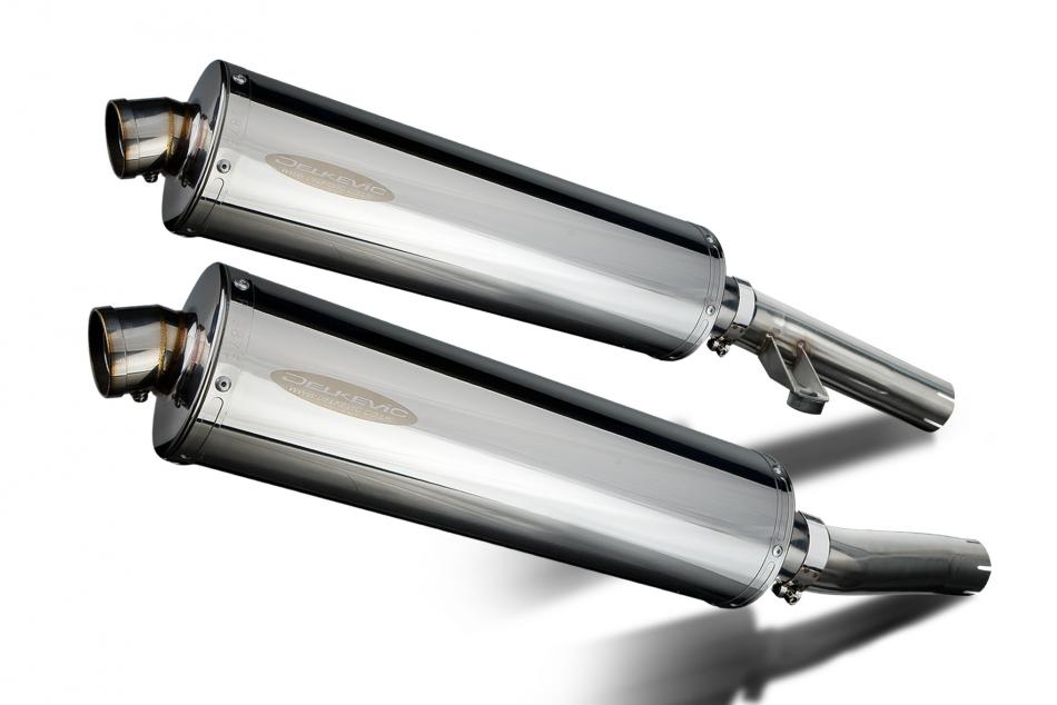 KAWASAKI ZZR1200 NINJA 2002-2005 450mm OVAL STAINLESS BSAU SILENCER EXHAUST KIT