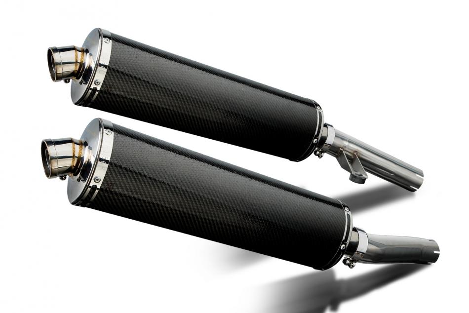 KAWASAKI ZZR1200 NINJA 2002-2005 450mm OVAL CARBON BSAU SILENCER EXHAUST KIT