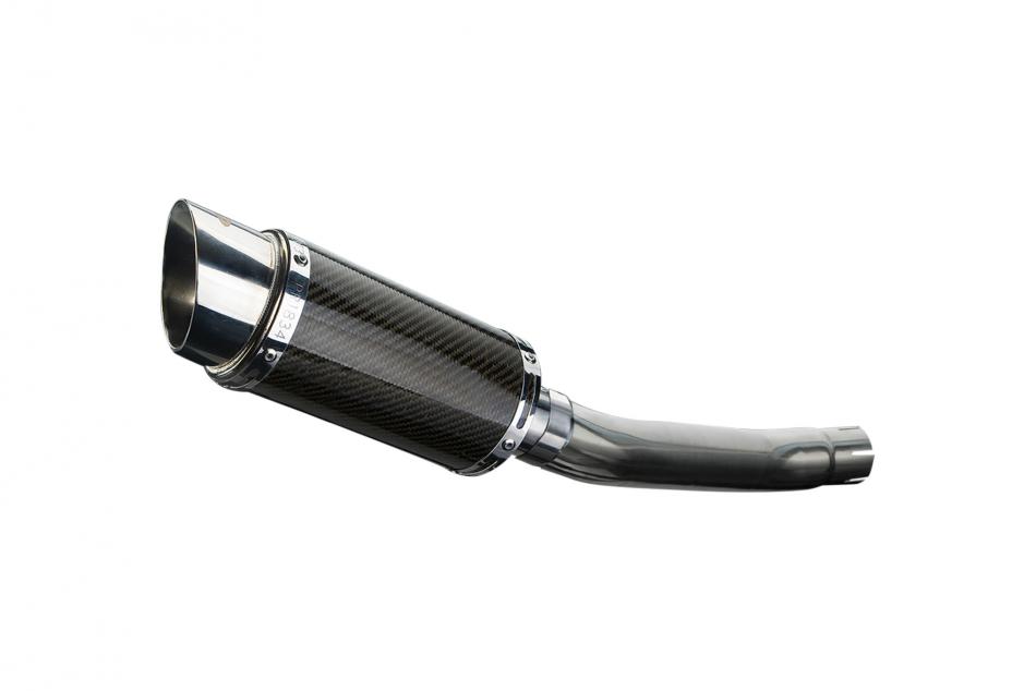 SUZUKI GS500E GS500F 1989-2009 200mm ROUND CARBON  SILENCER EXHAUST KIT
