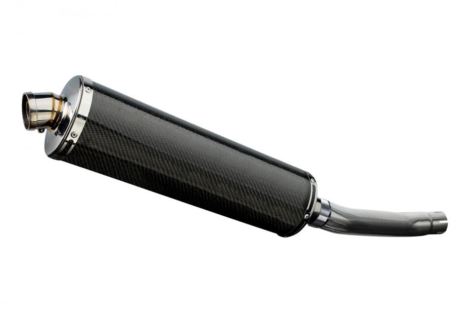 SUZUKI GS500E GS500F 1989-2009 450mm OVAL CARBON BSAU SILENCER EXHAUST KIT