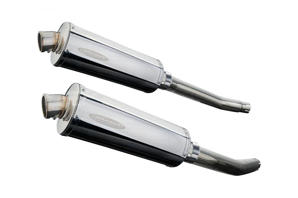SUZUKI GSX1300R HAYABUSA 2008-2020 350mm OVAL STAINLESS SILENCER EXHAUST KIT