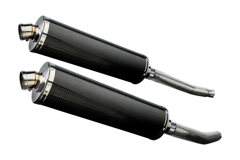 SUZUKI GSX1300R HAYABUSA 2008-2020 450mm OVAL CARBON BSAU SILENCER EXHAUST KIT
