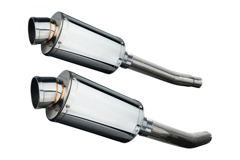 SUZUKI GSX1300R HAYABUSA 2008-2020 225mm OVAL STAINLESS SILENCER EXHAUST KIT