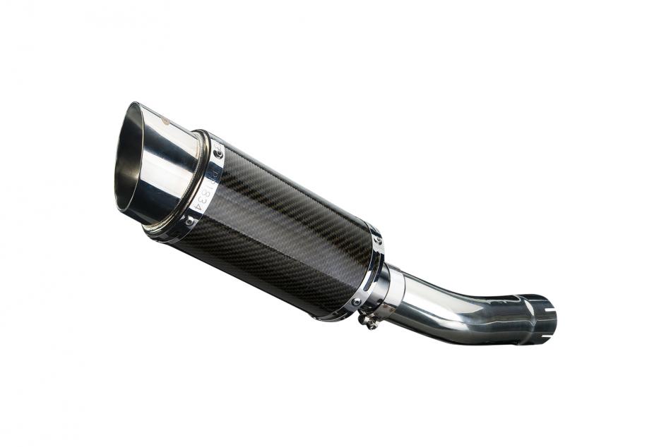 SUZUKI GSF650 BANDIT 2007-2014 200mm ROUND CARBON  SILENCER EXHAUST KIT