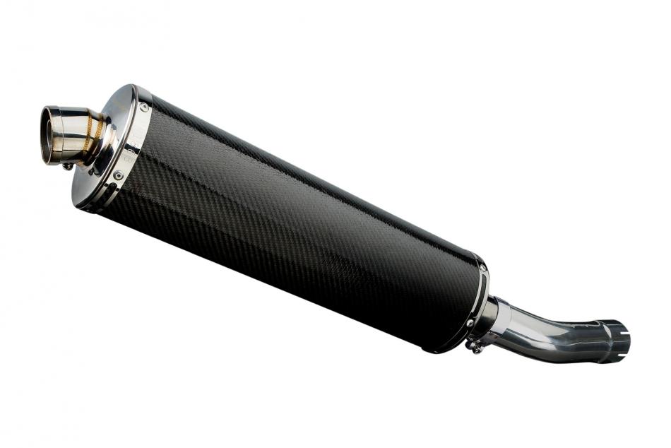 SUZUKI GSF650 BANDIT 2007-2014 450mm OVAL CARBON BSAU SILENCER EXHAUST KIT