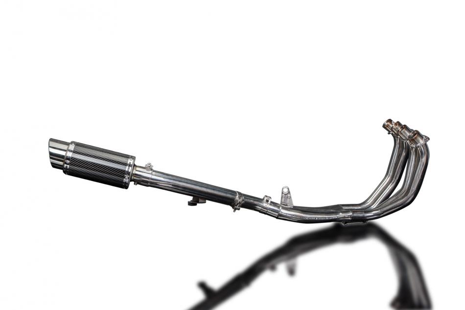 HONDA CBR600F 99-00 FULL 4-1 EXHAUST SYSTEM 200mm CARBON ROUND SILENCER