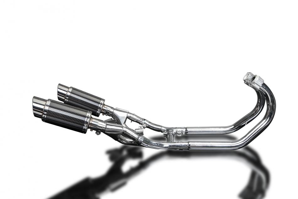 YAMAHA V-MAX VMX1200 FULL EXHAUST SYSTEM 200mm CARBON ROUND SILENCERS