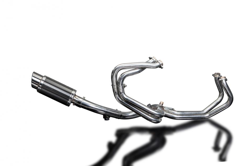 HONDA VFR800Fi 98-01 FULL EXHAUST SYSTEM 200mm CARBON ROUND SILENCER