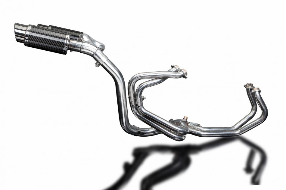 HONDA VFR800 VTEC 2002-13 EXHAUST SYSTEM 200mm CARBON ROUND SILENCERS