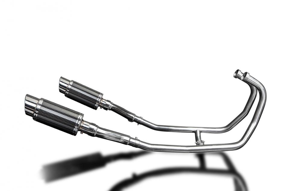 KAWASAKI GPZ500S  FULL 2-2 EXHAUST SYSTEM 200mm CARBON ROUND SILENCERS