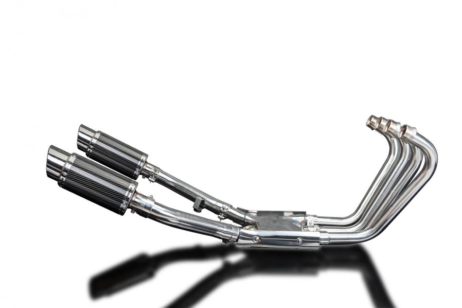 YAMAHA XJR1200 FULL 4-2 EXHAUST SYSTEM 200mm CARBON ROUND SILENCERS