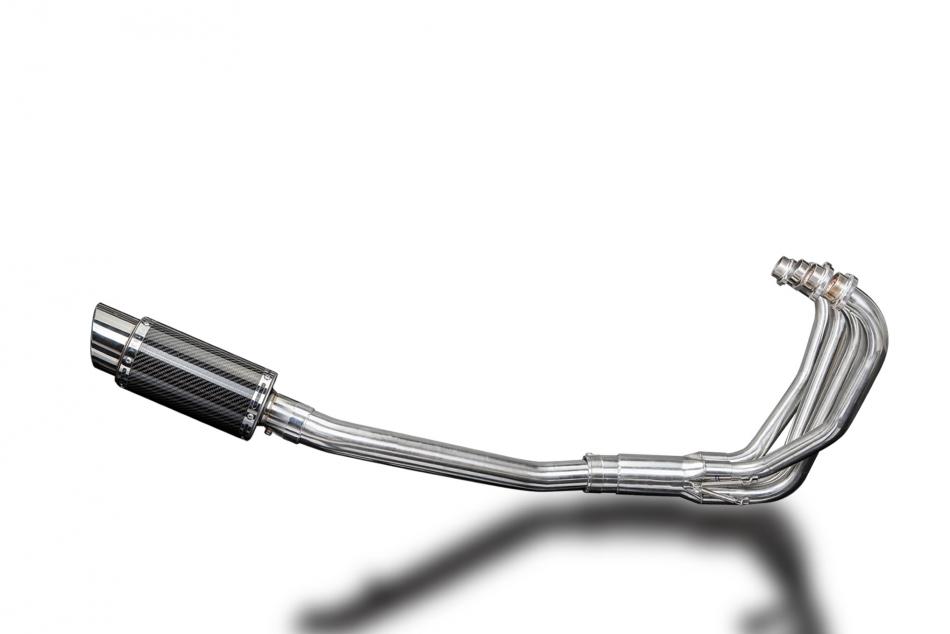 SUZUKI GSX750F SPORTS 98-06 FULL EXHAUST SYSTEM 200mm CARBON ROUND SILENCER