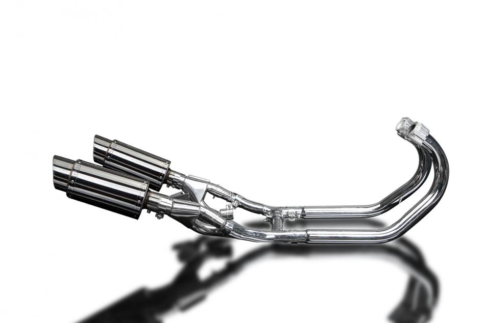 YAMAHA V-MAX VMX1200 FULL EXHAUST SYSTEM 200mm STAINLESS ROUND SILENCERS