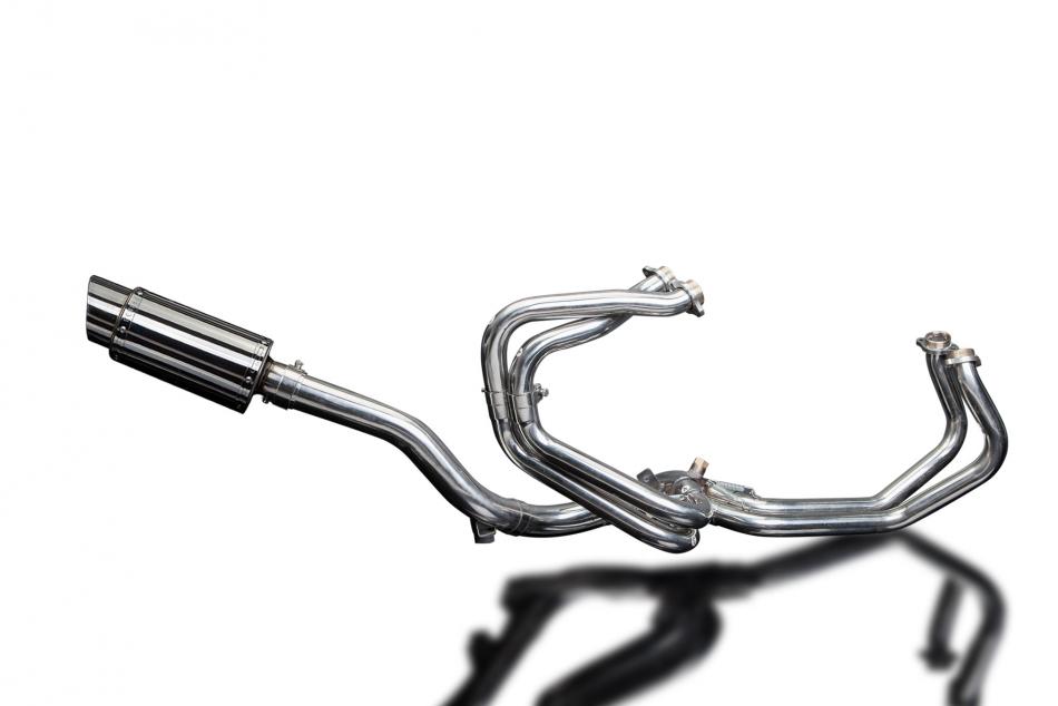 VFR800Fi 1997-2002 / MINI 200mm (8 inch) ROUND SILENCER 4-1 HI-LEVEL COMPLETE SYSTEM 304 STAINLESS S