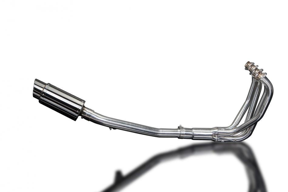 SUZUKI GSF600 BANDIT 95-05 FULL EXHAUST SYSTEM 200mm STAINLESS ROUND SILENCER