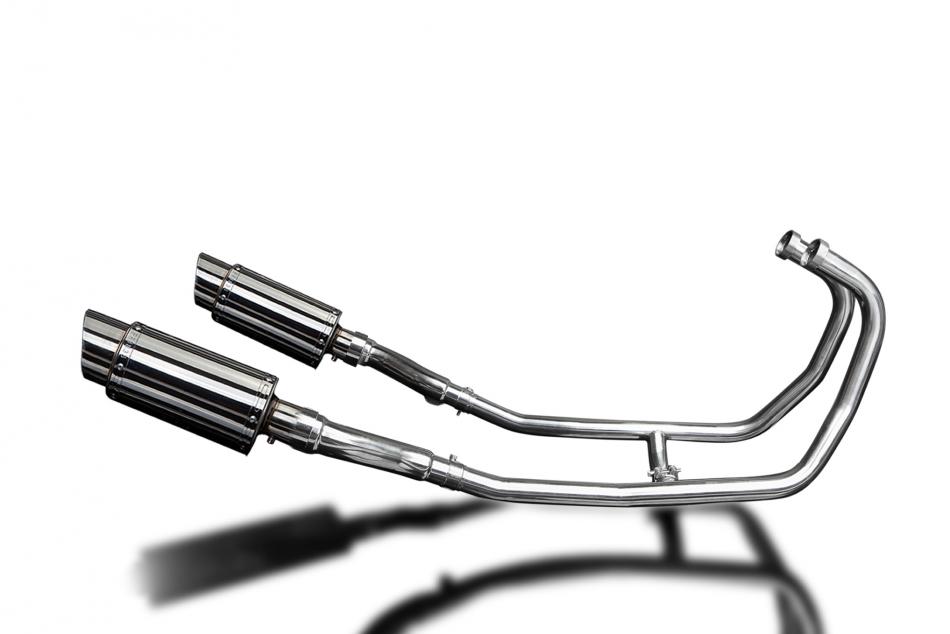 KAWASAKI GPZ500S  FULL 2-2 EXHAUST SYSTEM 200mm STAINLESS ROUND SILENCERS