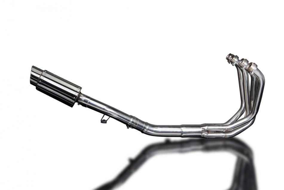 SUZUKI GSF650 BANDIT 07-14 FULL EXHAUST SYSTEM 200mm STAINLESS ROUND SILENCER