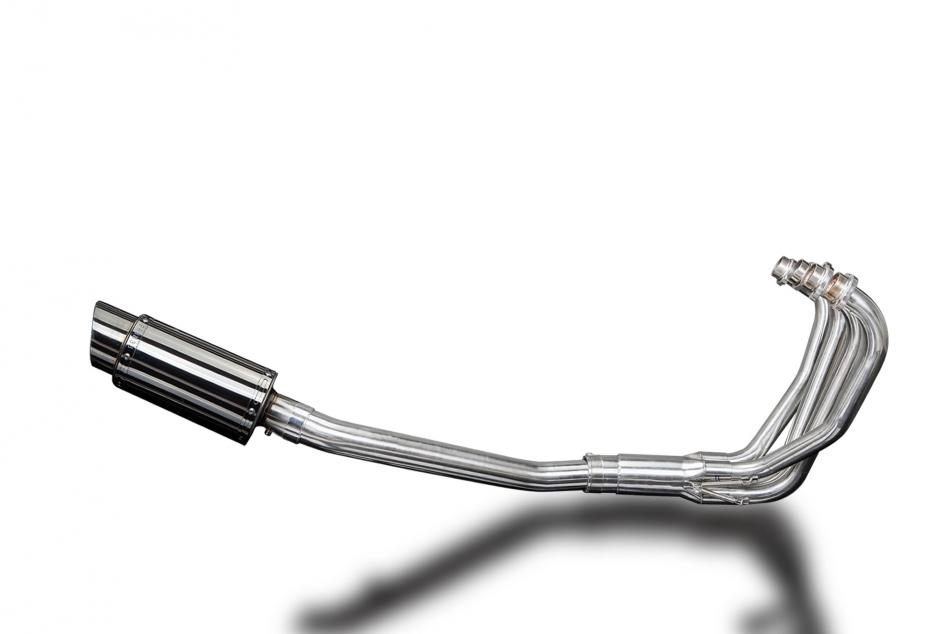 SUZUKI GSX750F SPORTS 98-06 FULL EXHAUST SYSTEM 200mm STAINLESS ROUND SILENCER