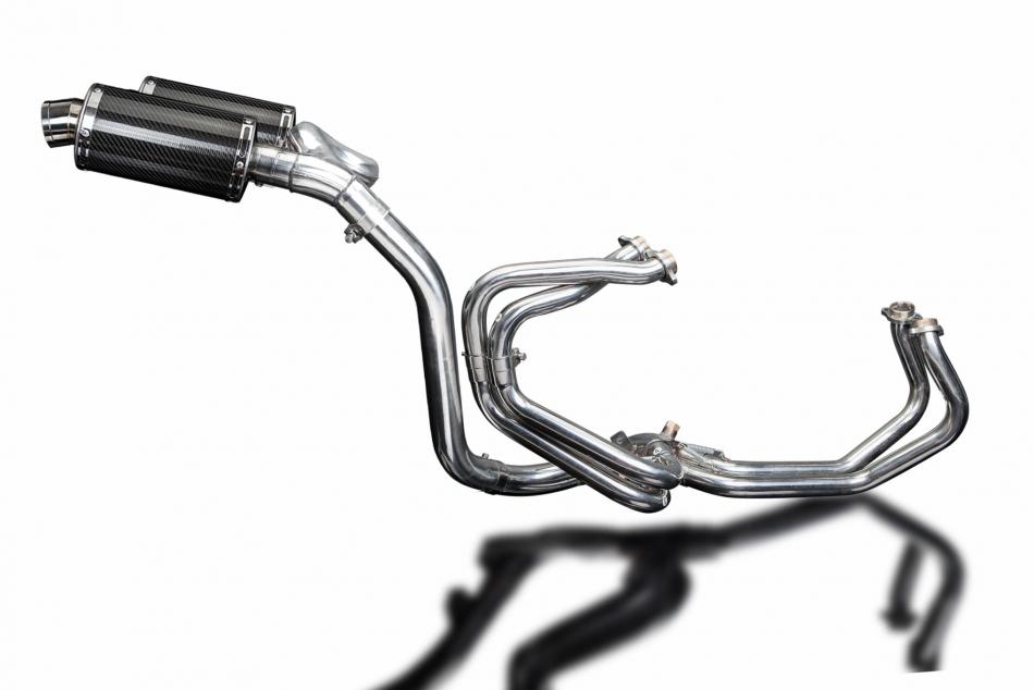 HONDA VFR800 VTEC 2002-13 EXHAUST SYSTEM 225mm CARBON OVAL SILENCERS