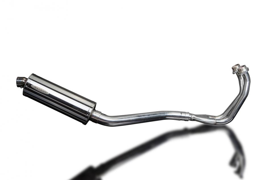 YAMAHA TDM850 91-01 FULL EXHAUST SYSTEM 350mm STAINLESS OVAL BSAU SILENCER