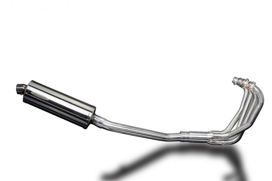 SUZUKI GSX600F 97-06 FULL 4-1 EXHAUST SYSTEM 350mm STAINLESS OVAL BSAU SILENCER