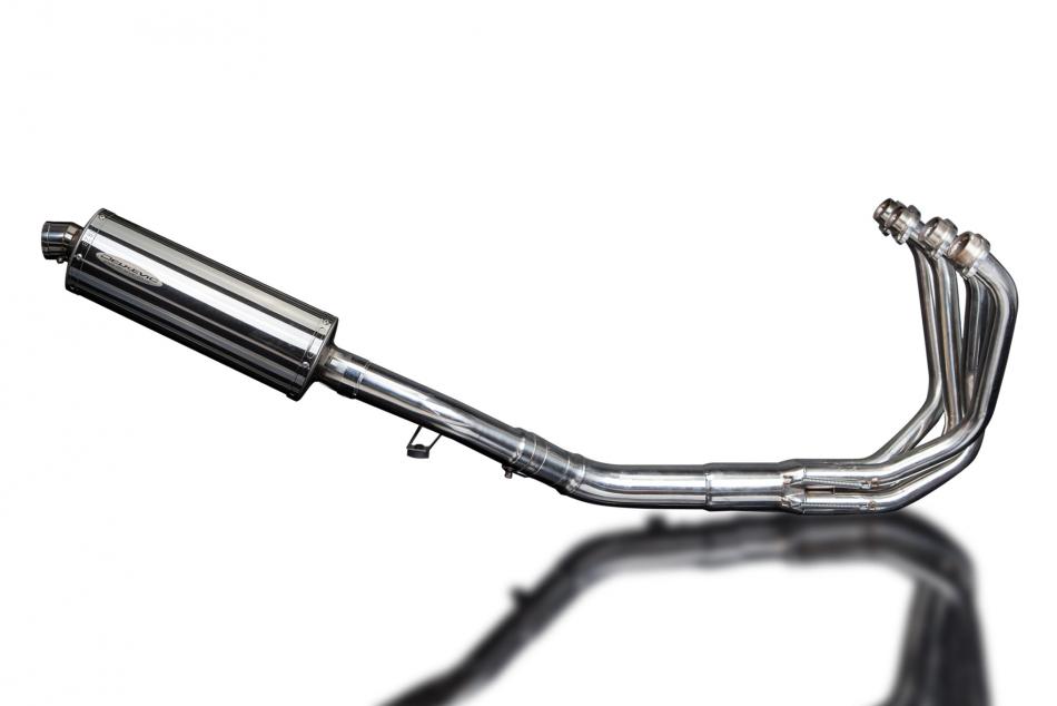 SUZUKI GSF650 BANDIT 07-14 FULL EXHAUST SYSTEM 350mm STAINLESS OVAL SILENCER