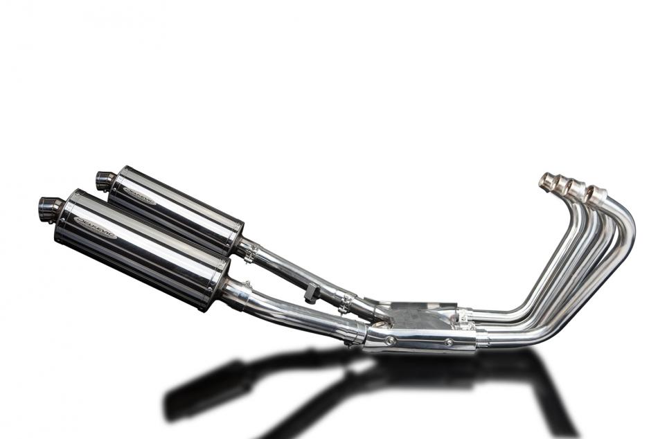 YAMAHA XJR1200 FULL 4-2 EXHAUST SYSTEM 350mm STAINLESS OVAL BSAU SILENCERS