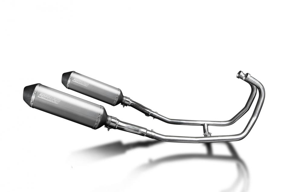 Kawasaki GPZ500S EX500 Complete Exhaust 2-2 343mm X-Oval Titanium Silencers Cans