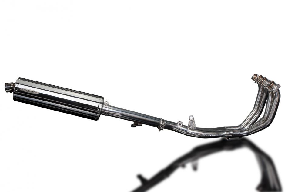 HONDA CBR600F 99-00 FULL 4-1 EXHAUST SYSTEM 450mm STAINLESS OVAL BSAU SILENCER