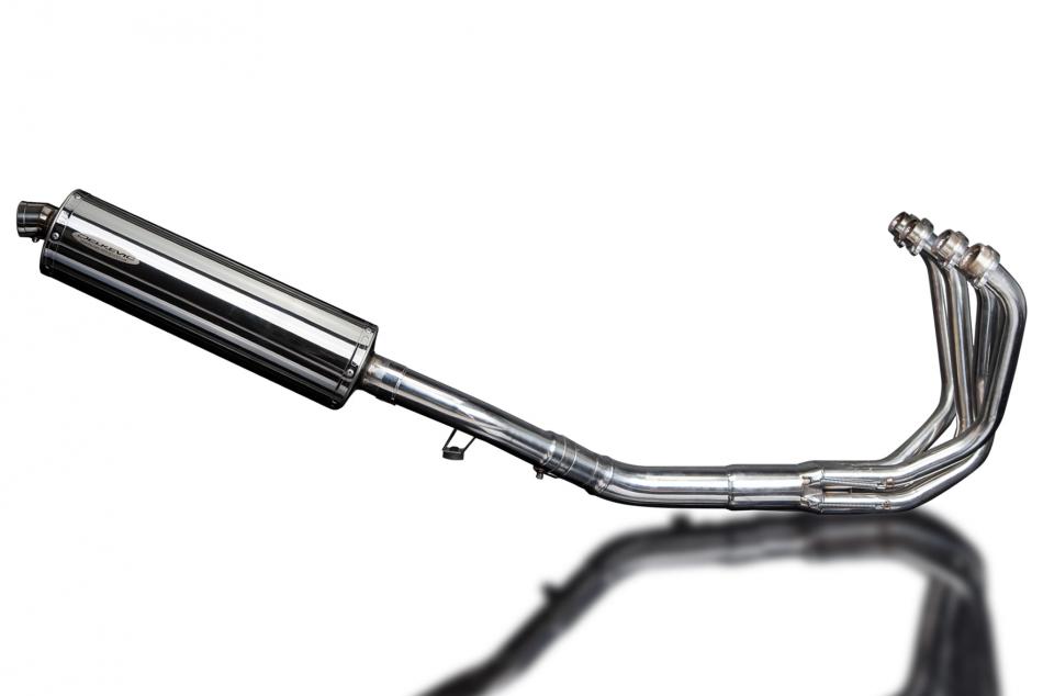 SUZUKI GSX1250FA 2010-16 FULL EXHAUST SYSTEM 450mm STAINLESS OVAL BSAU SILENCER