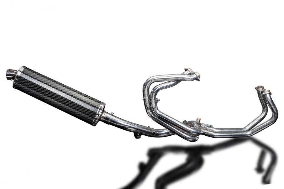 HONDA VFR800Fi 98-01 FULL EXHAUST SYSTEM 450mm CARBON OVAL BSAU SILENCER
