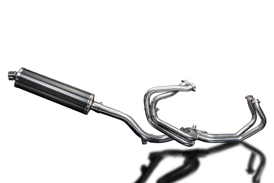 VFR800Fi 1997-2002 / OVAL 450mm (18 inch) CARBON FIBRE HI-LEVEL SILENCER 4-1 COMPLETE SYSTEM
