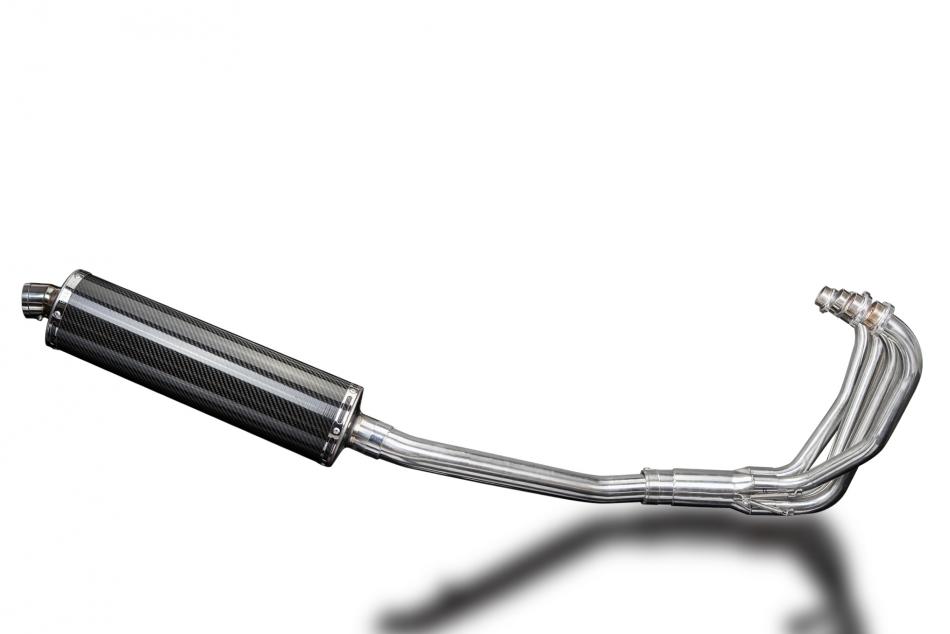 SUZUKI GSX600F 97-06 FULL 4-1 EXHAUST SYSTEM 450mm CARBON OVAL BSAU SILENCER