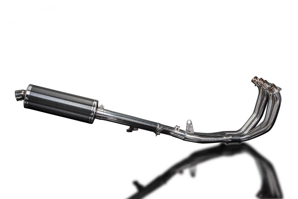 HONDA CBR600F 99-00 FULL 4-1 EXHAUST SYSTEM 350mm CARBON OVAL BSAU SILENCER